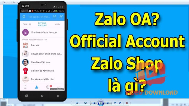 Hình 1: Zalo Official Account là gì?