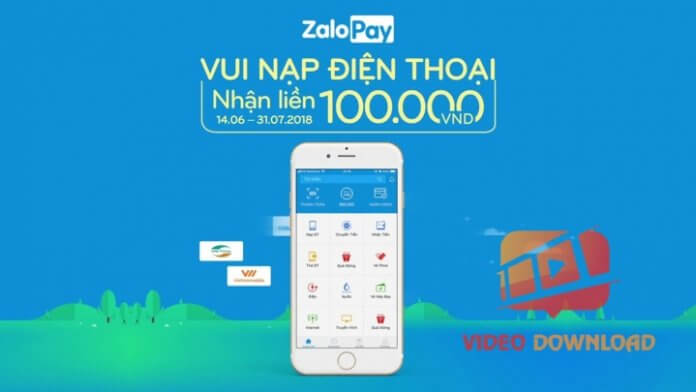 Hình 2: Nạp tiền điện thoại nhận 100k với ZaloPay